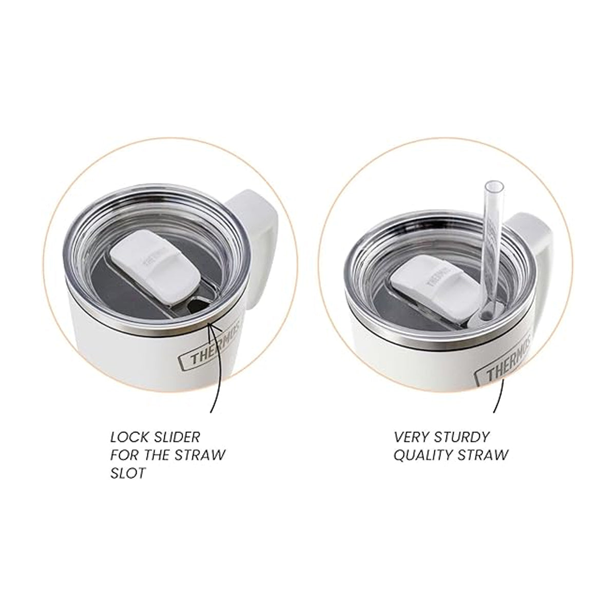 Thermos 1100ml stainless steel vacuum insulated travel mug gray dual function lid Health Boutique