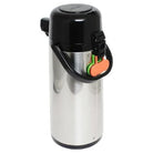 Thermos TPP-2200 2.2 Liter satin stainless steel glass vacuum insulated pump pot push button dispenser Health Boutique