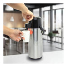 Thermos TPP-2200 2.2 Liter satin stainless steel glass vacuum insulated pump pot push button dispenser Health Boutique
