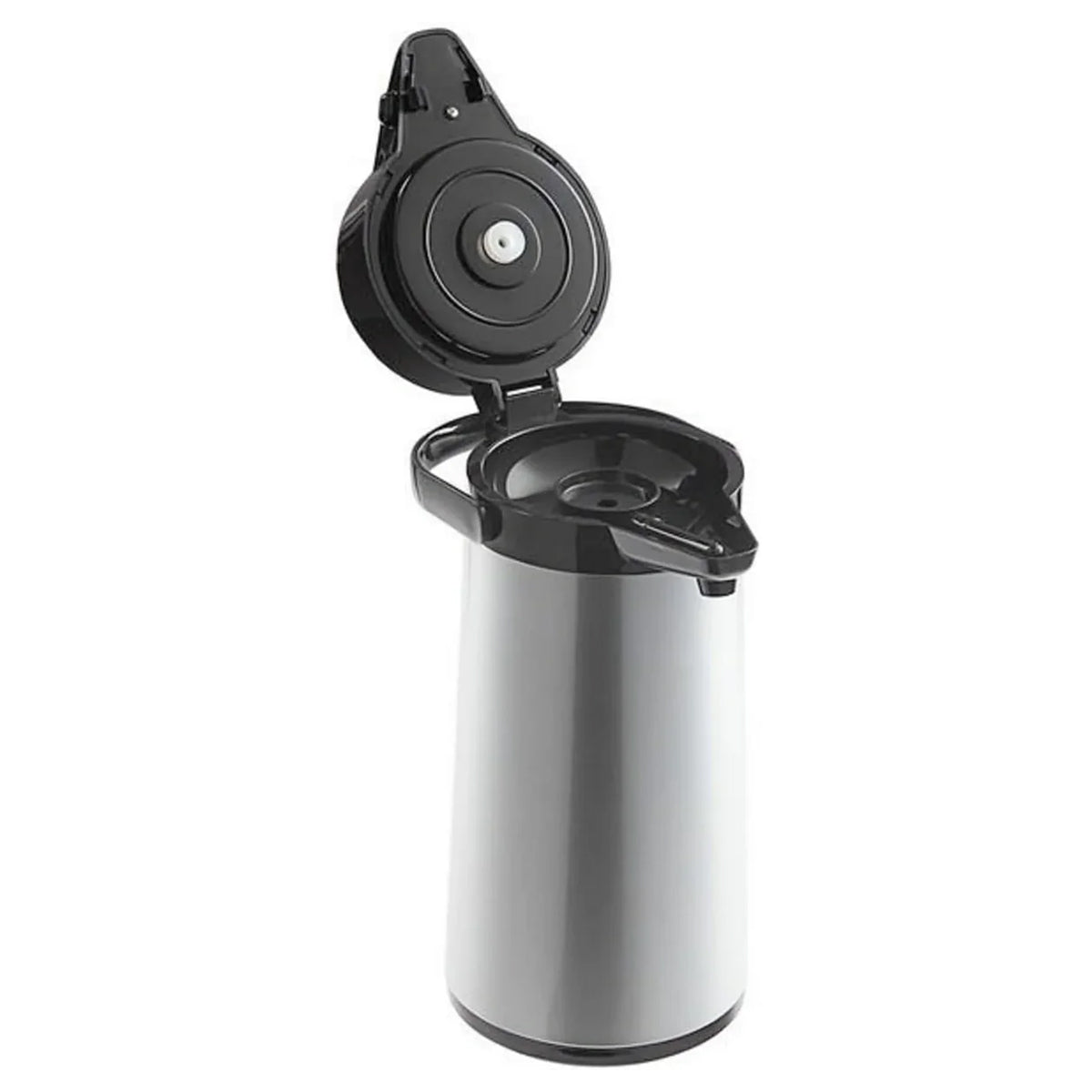 Thermos TPP-2200 2.2 Liter satin stainless steel glass vacuum insulated pump pot push button dispenser Health Boutique