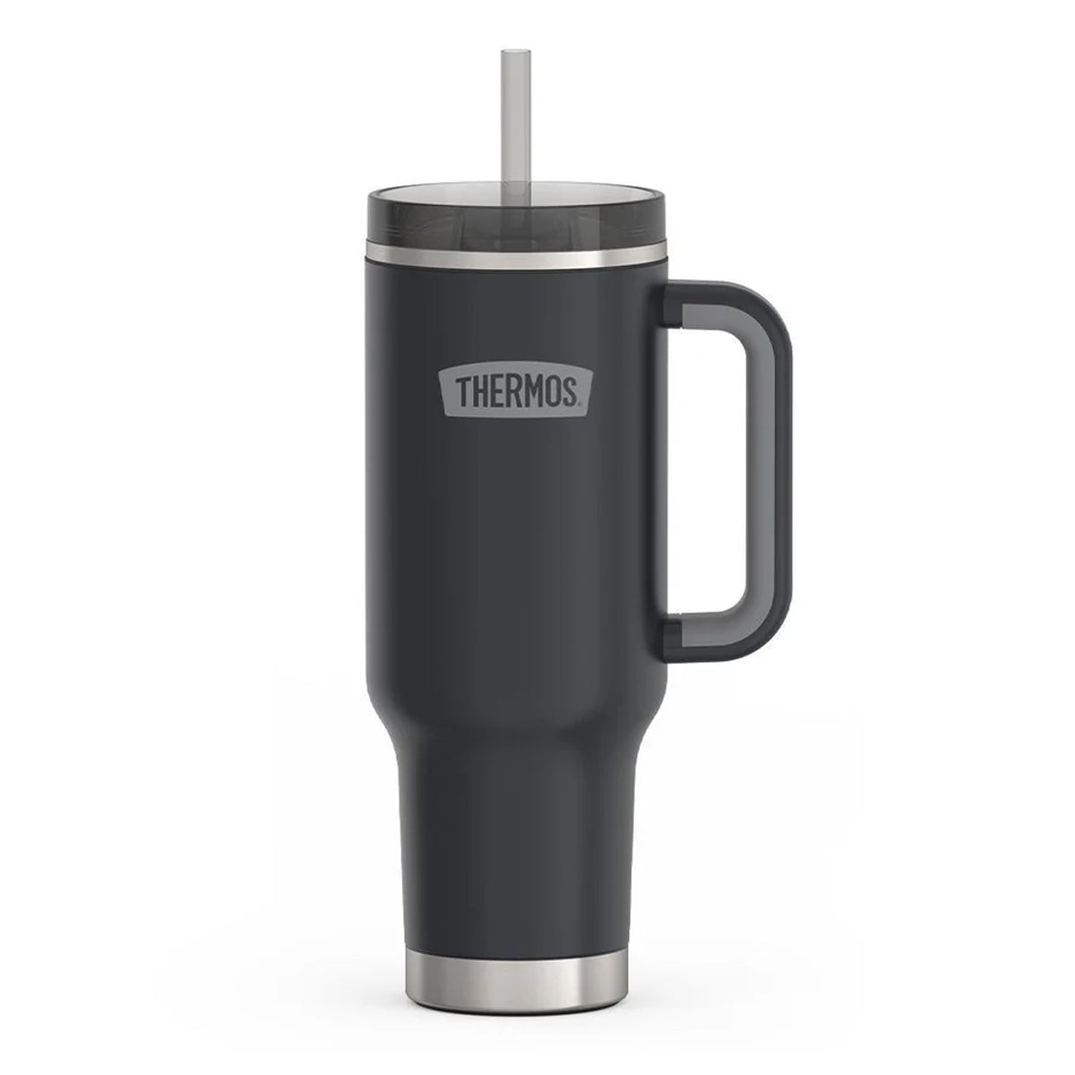 Thermos TS1802GT 1200ml granite stainless steel vacuum insulated travel mug dual function lid straw Health Boutique