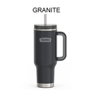 Thermos TS1802GT 1200ml granite stainless steel vacuum insulated travel mug dual function lid straw Health Boutique