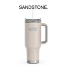 Thermos TS1802GT 1200ml granite stainless steel vacuum insulated travel mug dual function lid straw Health Boutique