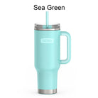 Thermos TS1802GT 1200ml granite stainless steel vacuum insulated travel mug dual function lid straw Health Boutique