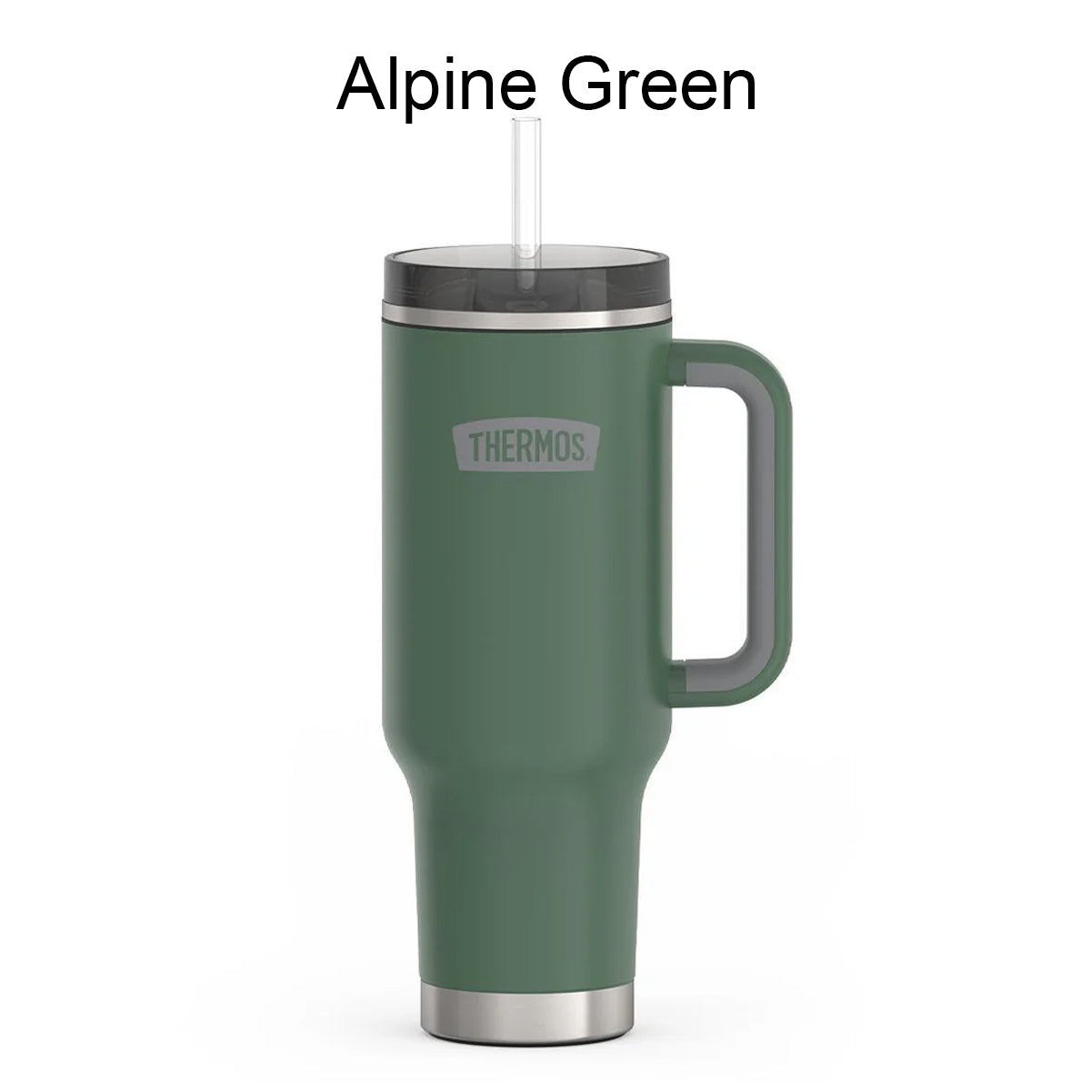 Thermos TS1802GT 1200ml granite stainless steel vacuum insulated travel mug dual function lid straw Health Boutique
