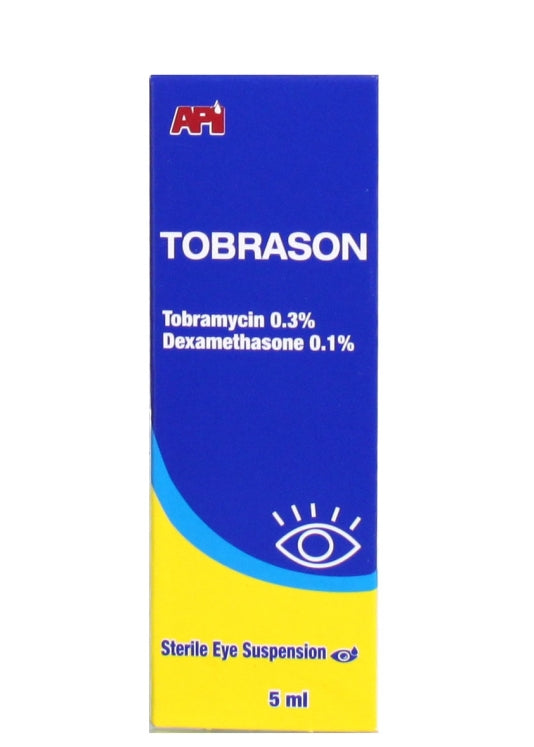 Tobrason 0.3% / 0.1% Eye Drops 5 ml – Antibiotic & Anti-Inflammatory Treatment