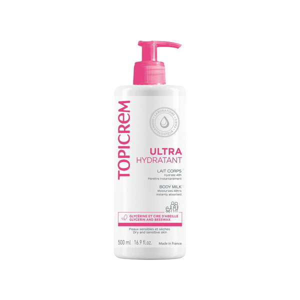 Topicrem Ultra-Moisturizing Body Milk 500ml hydrating body lotion Health Boutique