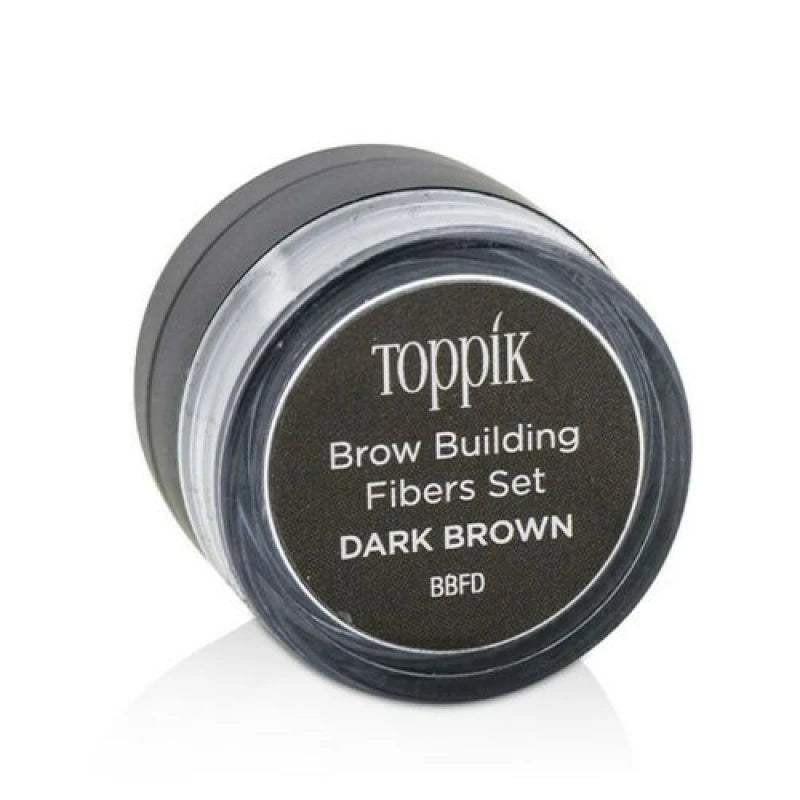 Toppik Brow Building Fiber Set Dark Brown fuller natural eyebrows eyebrow fiber kit Health Boutique