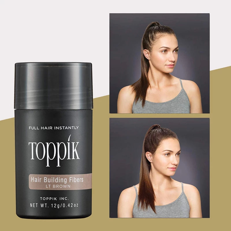Toppik Hair Building Fibers Light Brown 12g instant fuller hair for thinning hair Health Boutique