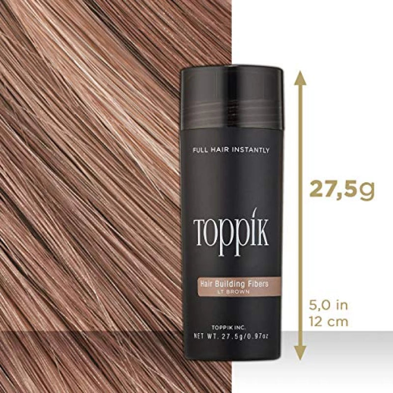 Toppik Hair Building Fibers Light Brown instant fuller hair for thinning hair 27.5g Health Boutique
