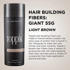 Toppik Hair Building Fibers Light Brown 55g instant fuller hair for thinning hair Health Boutique