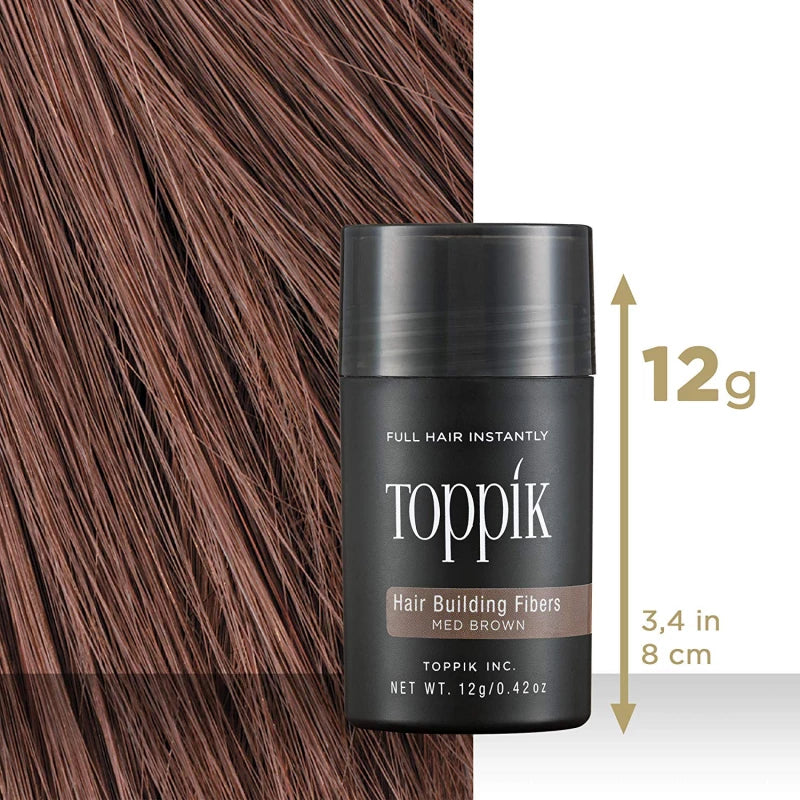 Toppik Hair Building Fibers Medium Brown 12g instant fuller hair for thinning hair Health Boutique