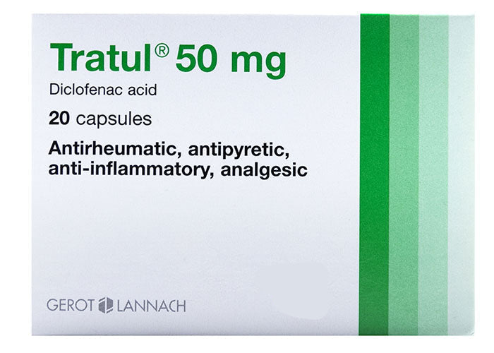 Tratul 50 mg diclofenac acid capsules for pain and inflammation