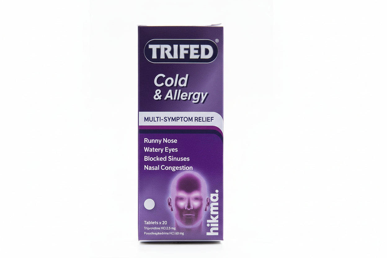 Trifed tablets 20 triprolidine pseudoephedrine cold and allergy relief medicine blister Health Boutique