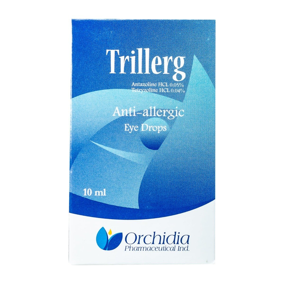 Trillerg 10 ml antazoline tetryzoline anti allergy eye drops bottle