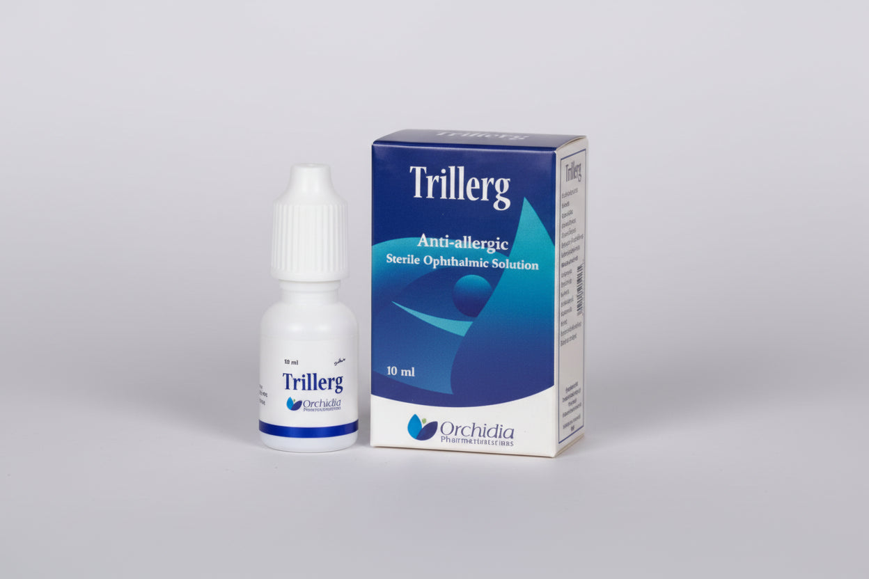 Trillerg 10 ml antazoline tetryzoline anti allergy eye drops bottle