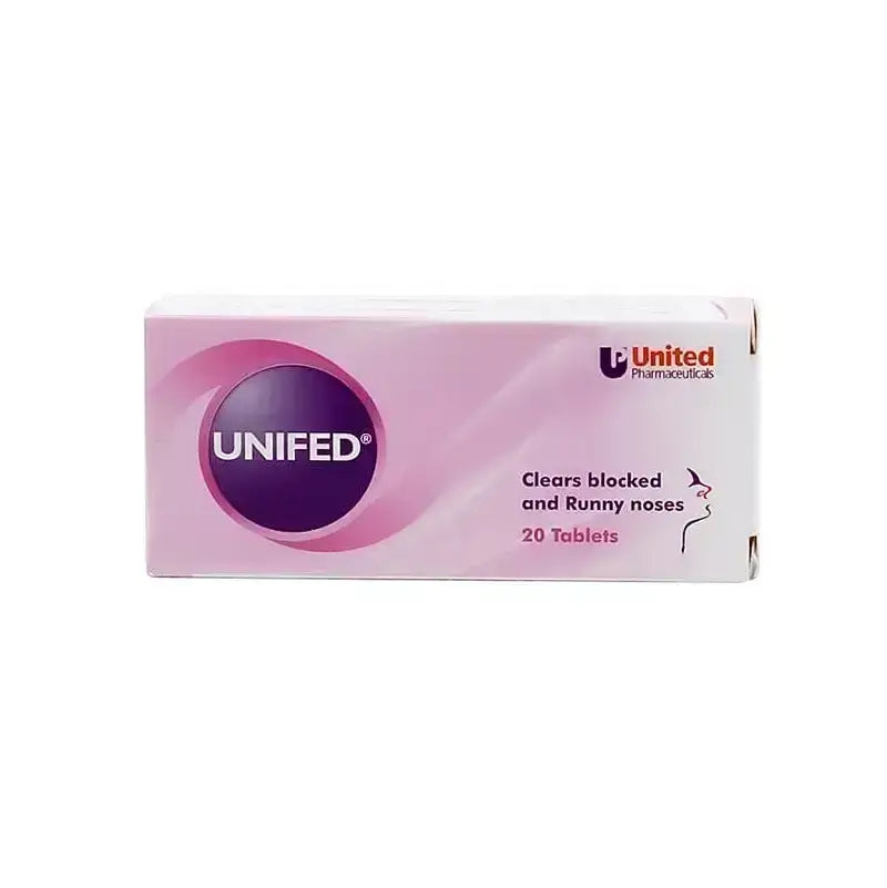 Unifed tablets 20 antihistamine decongestant tablets for allergy and cold symptom relief