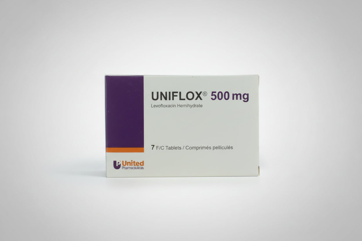 Uniflox 500 mg levofloxacin 7 tablets antibiotic for bacterial infection treatment