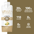 Unjury Vanilla High Protein Shake - Ready-to-Drink Nutritional Supplement (12-Pack)