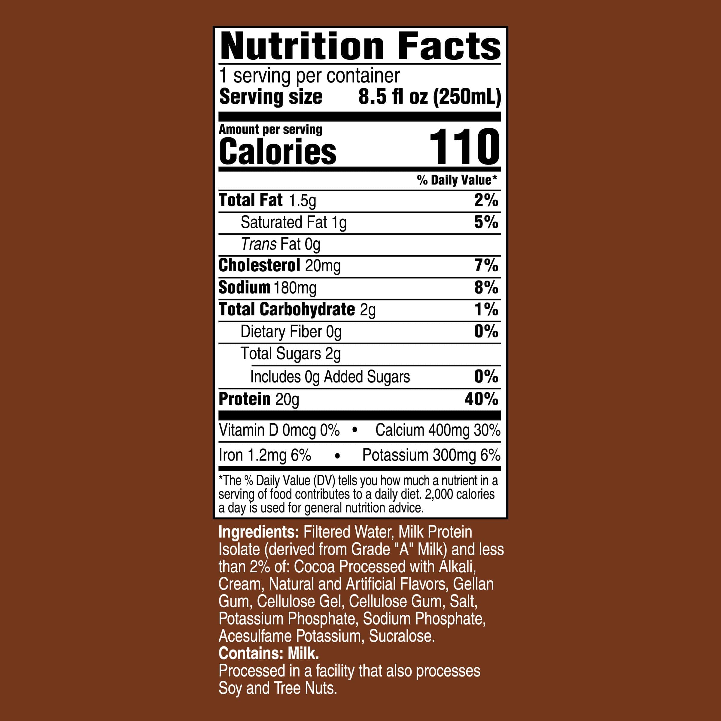 Unjury Rich Chocolate High Protein Shake - Ready-to-Drink 8.5 oz Bottle