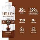 Unjury Rich Chocolate High Protein Shake - Ready-to-Drink 8.5 oz Bottle