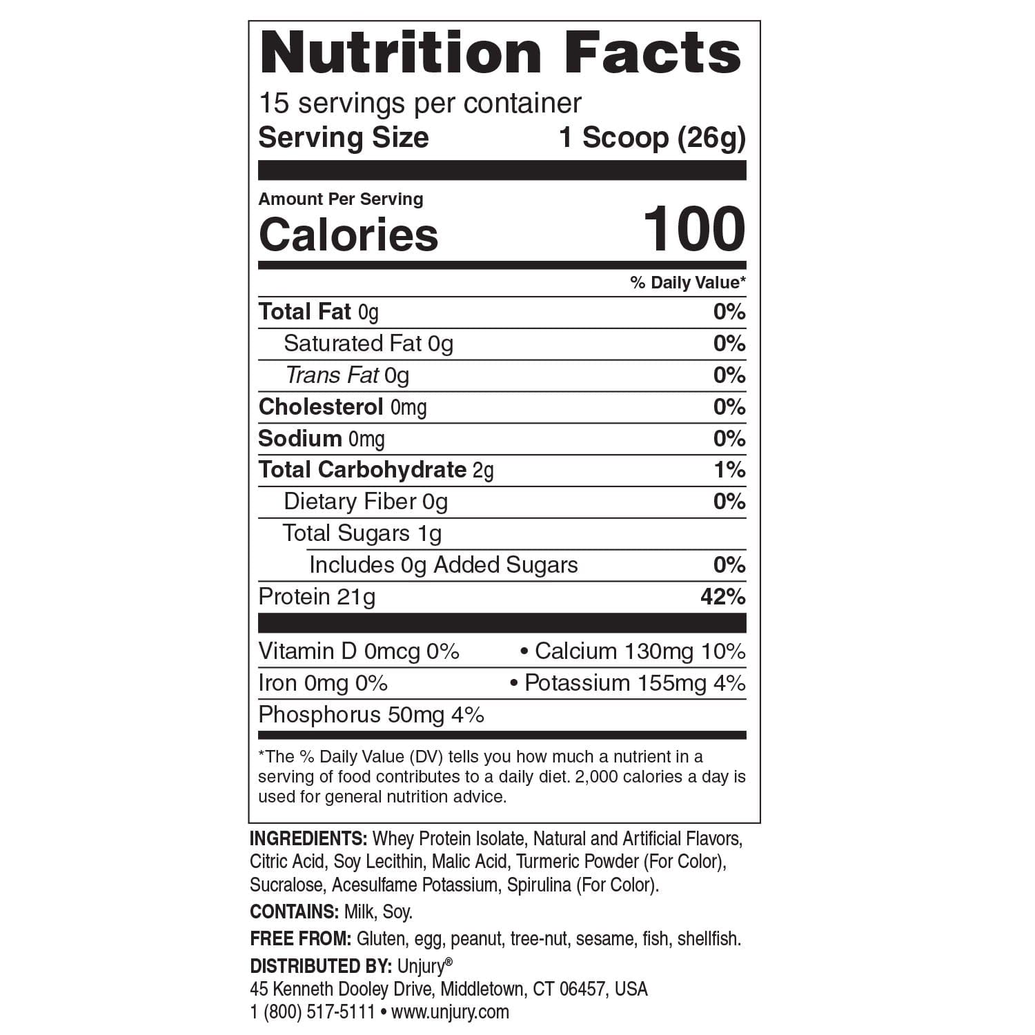 Unjury lemon lime high whey protein powder bariatric nutrition supplement Health Boutique