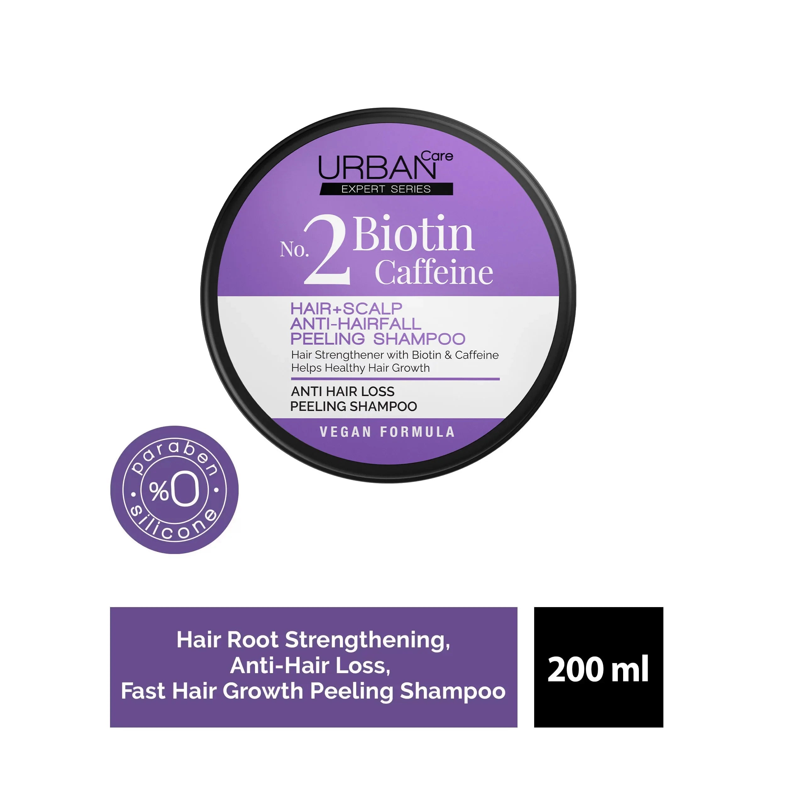 Urban Care Expert Biotin & Caffeine Sea Salt Scalp Peeling Shampoo 200ml for oily scalp buildup and volume – Health Boutique