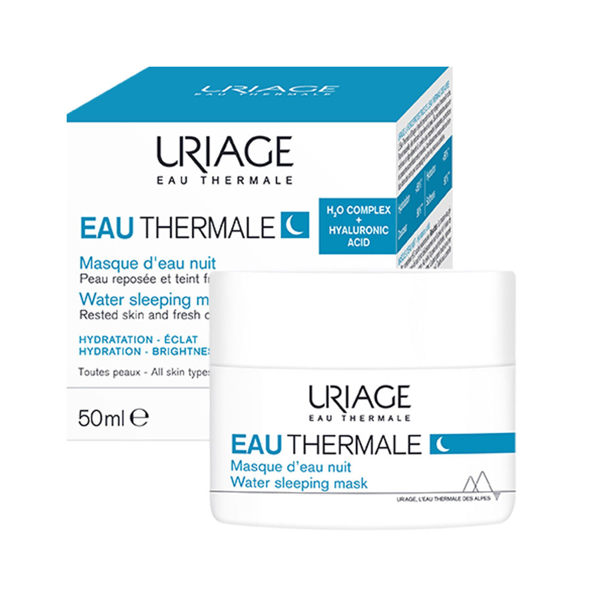 Uriage Eau Thermale Water Sleeping Mask 50ml overnight hydrating gel mask for dry and tired skin Health Boutique 