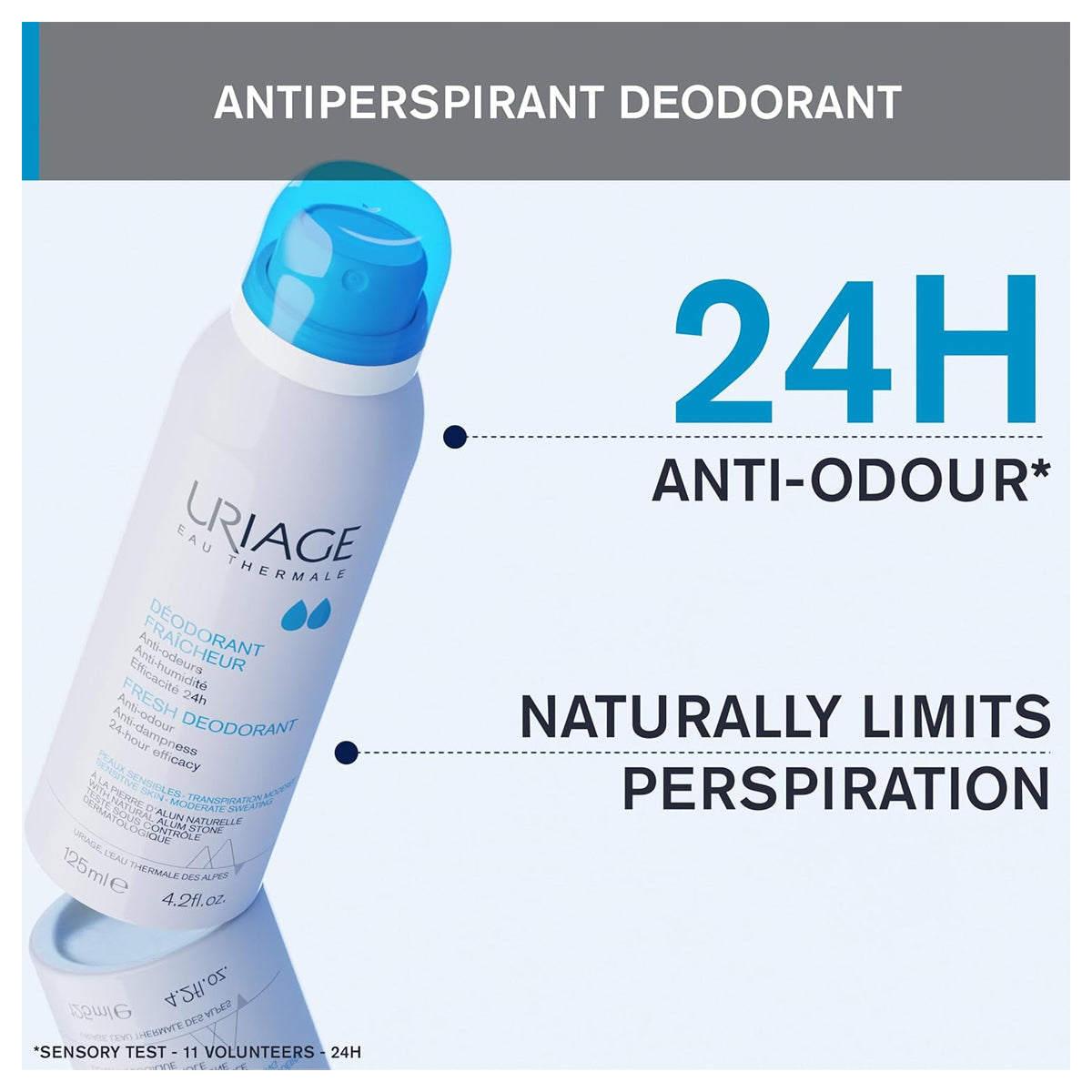 Uriage Fresh Deodorant Spray 125ml for sensitive skin 24h protection deodorant Health Boutique