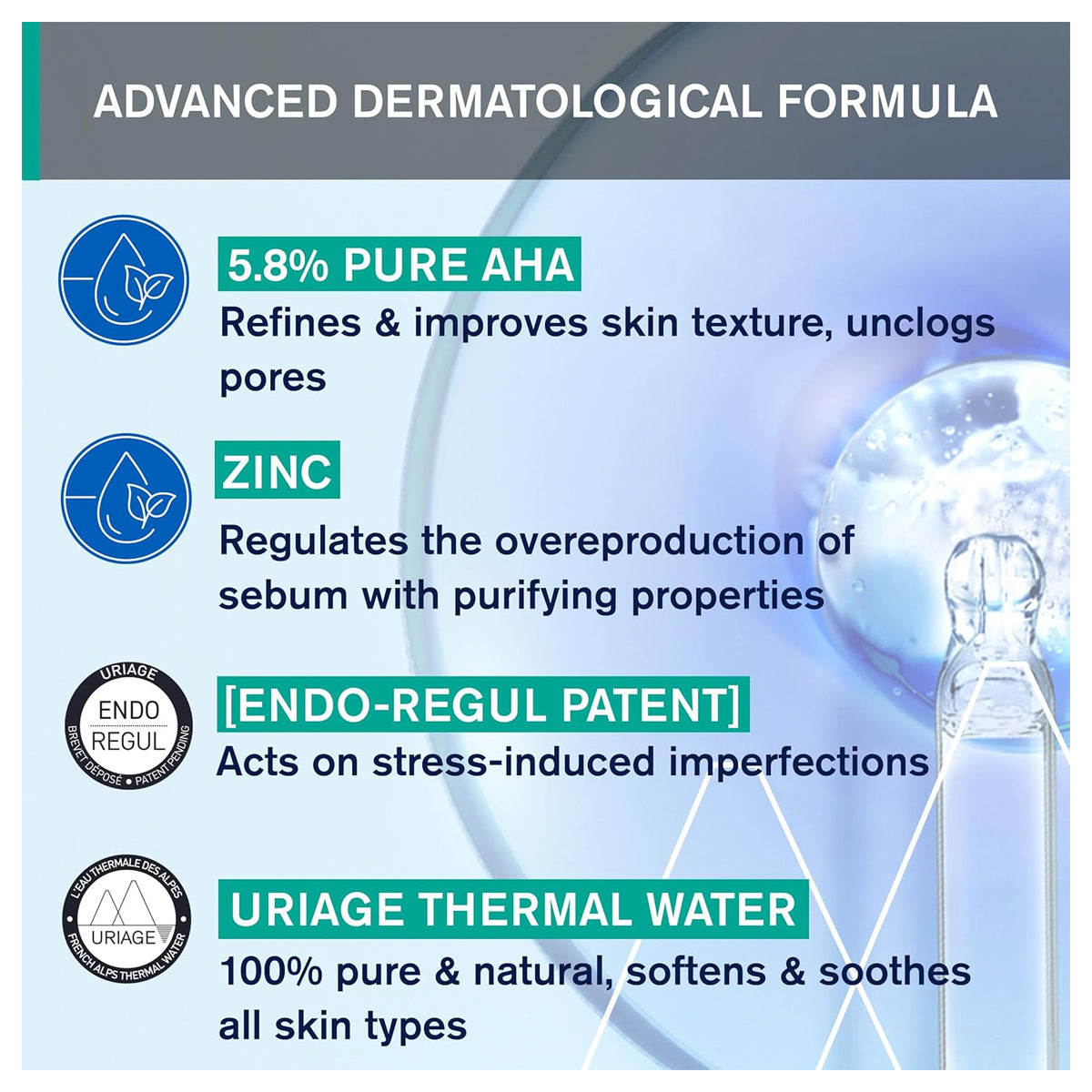 Uriage Hyséac New Skin Serum Booster Anti-Imperfection 30ml exfoliating serum for blemish-prone skin Health Boutique