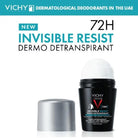 Vichy Invisible Resist 72H Anti-Stain Anti-Irritation Deodorant Roll-On 50ml Twin Pack Health Boutique