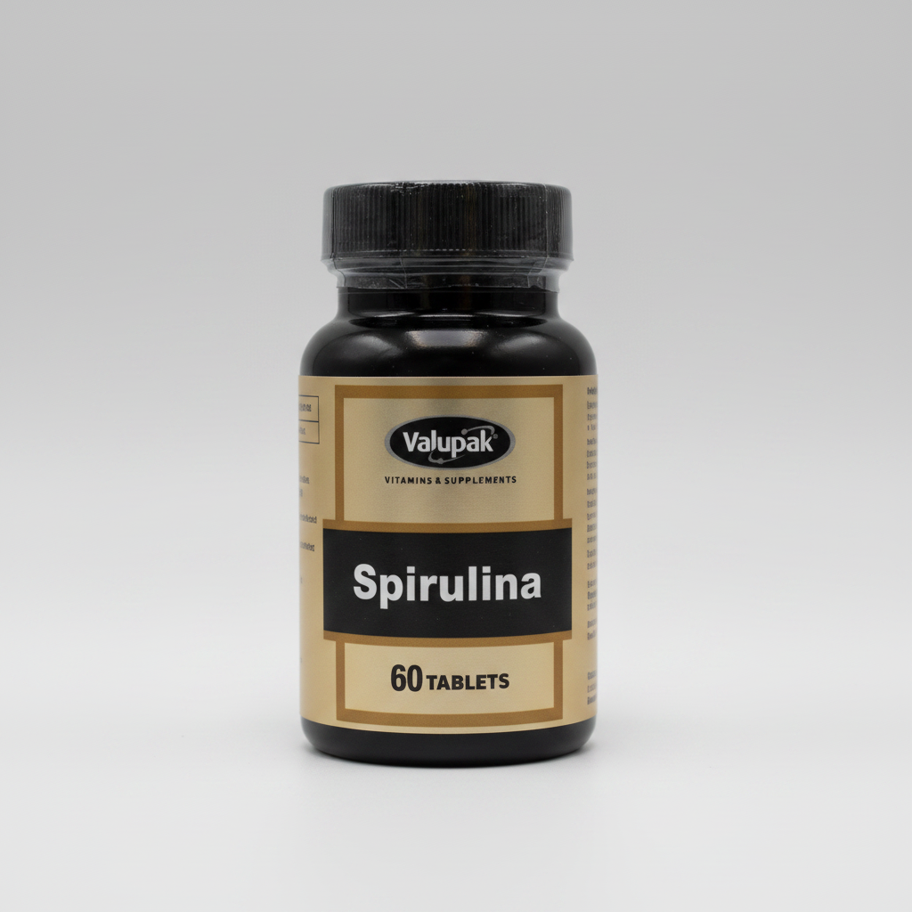 Valupak Spirulina natural superfood 60 tablets plant protein supplement Health Boutique