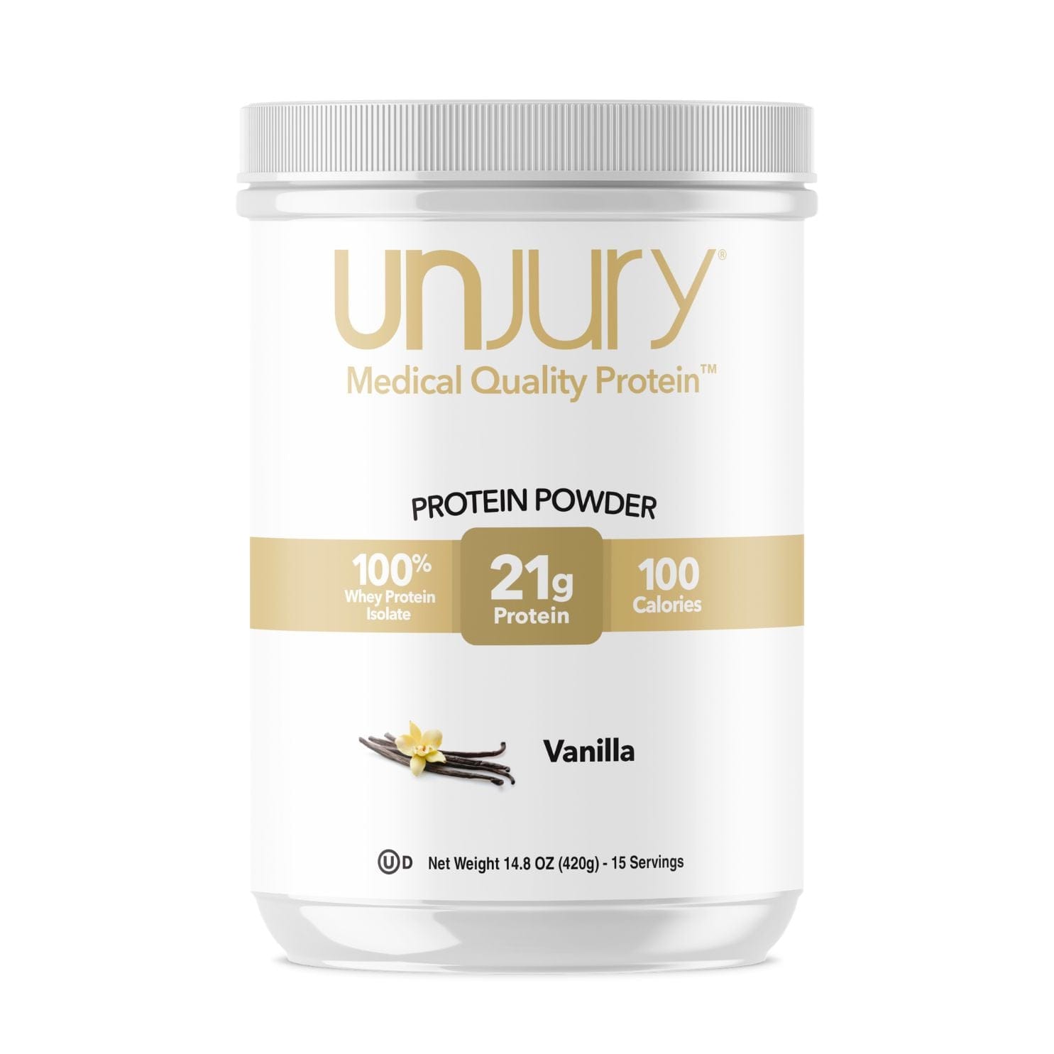 Unjury Vanilla High Whey Protein Powder - Bariatric Nutrition Supplement