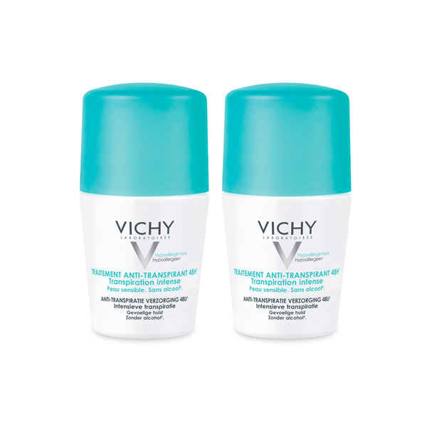 Vichy 48-hour Intensive Anti-Perspirant Treatment Roll-On – Strong Sweat Control & Skin Comfort