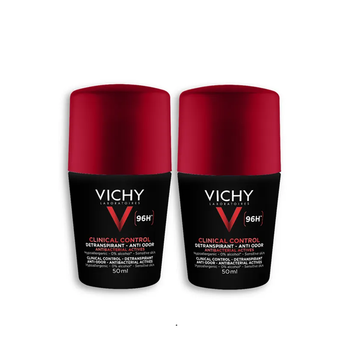 Vichy Clinical Control 96H Antibacterial Deodorant Roll-On For Men 50ml Zinc PCA Health Boutique