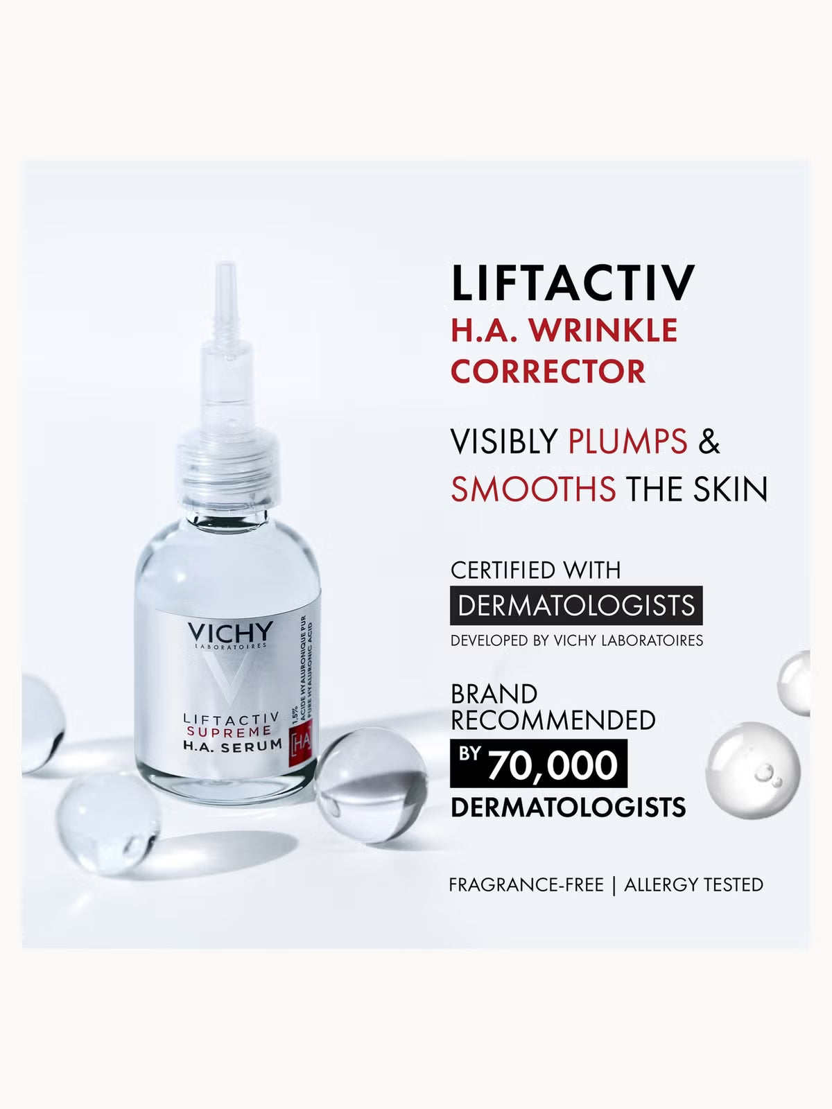 Vichy Liftactiv HA Filler Serum Hyaluronic Acid Vitamin CG 30ml Anti Aging Serum Health Boutique