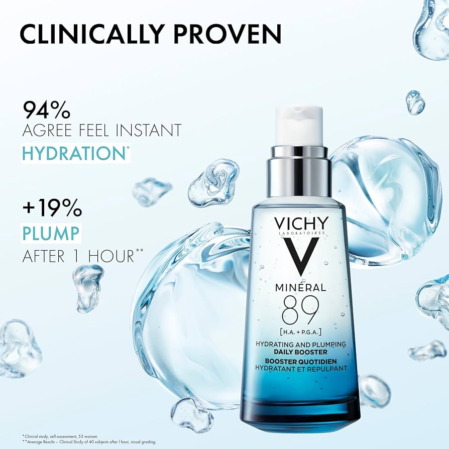 Vichy Mineral 89 Hyaluronic Acid Serum 50ml Volcanic Water Hydrating Booster Fragrance Free Health Boutique