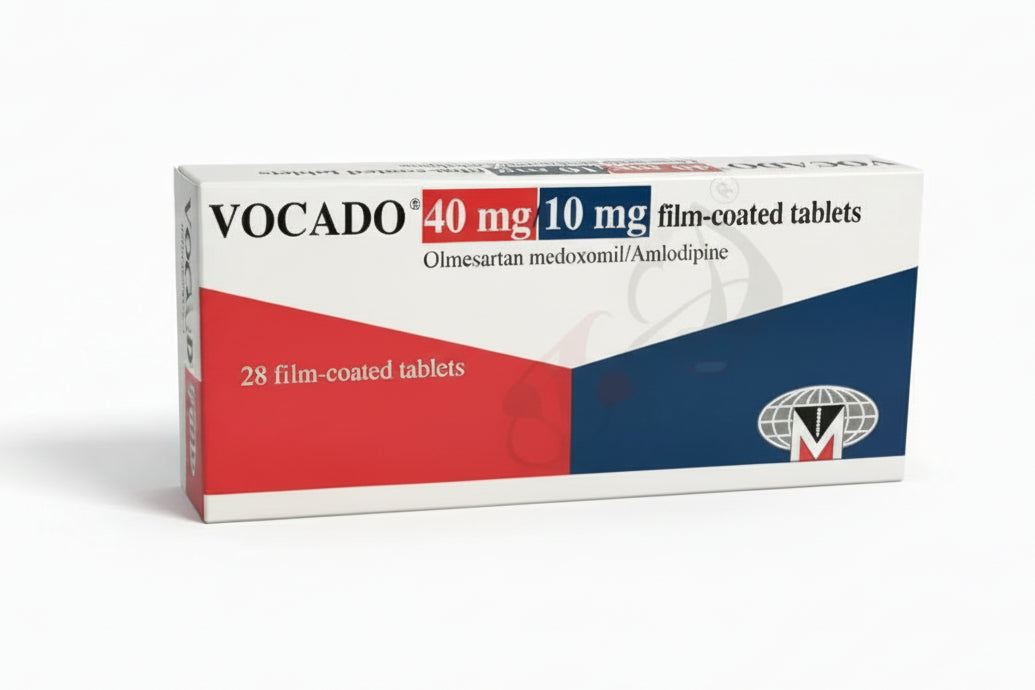 Vocado® 40/10 mg Tablets (28 Tablets) – Olmesartan & Amlodipine for Hypertension