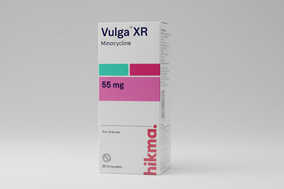 Vulga XR 55 mg tablets minocycline hydrochloride extended release antibiotic 30 tablets