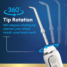 Waterpik Cordless Advanced 2.0 WP-580 White – rechargeable portable water flosser with 4 tips and travel bag, available at HealthBoutiqueJo.com. jordan