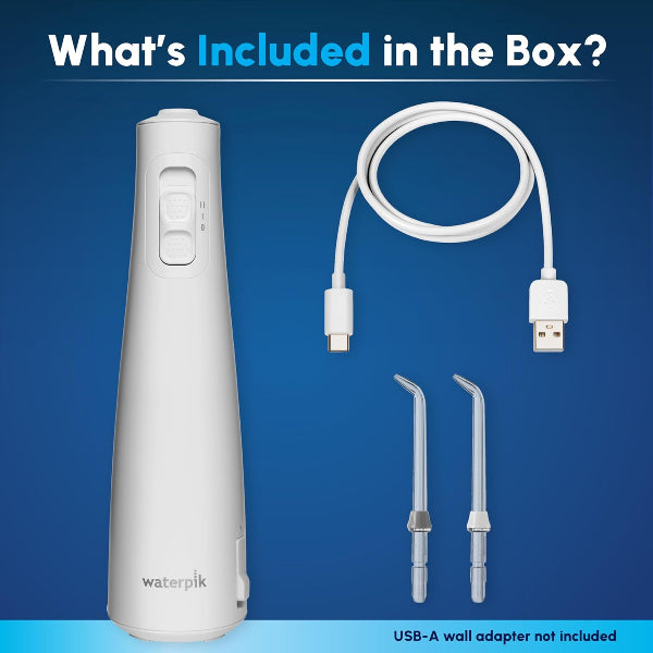 Waterpik Cordless Pulse WF-20 White – rechargeable portable water flosser for teeth, gums & braces, ADA accepted, available at HealthBoutiqueJo.com. Jordan 