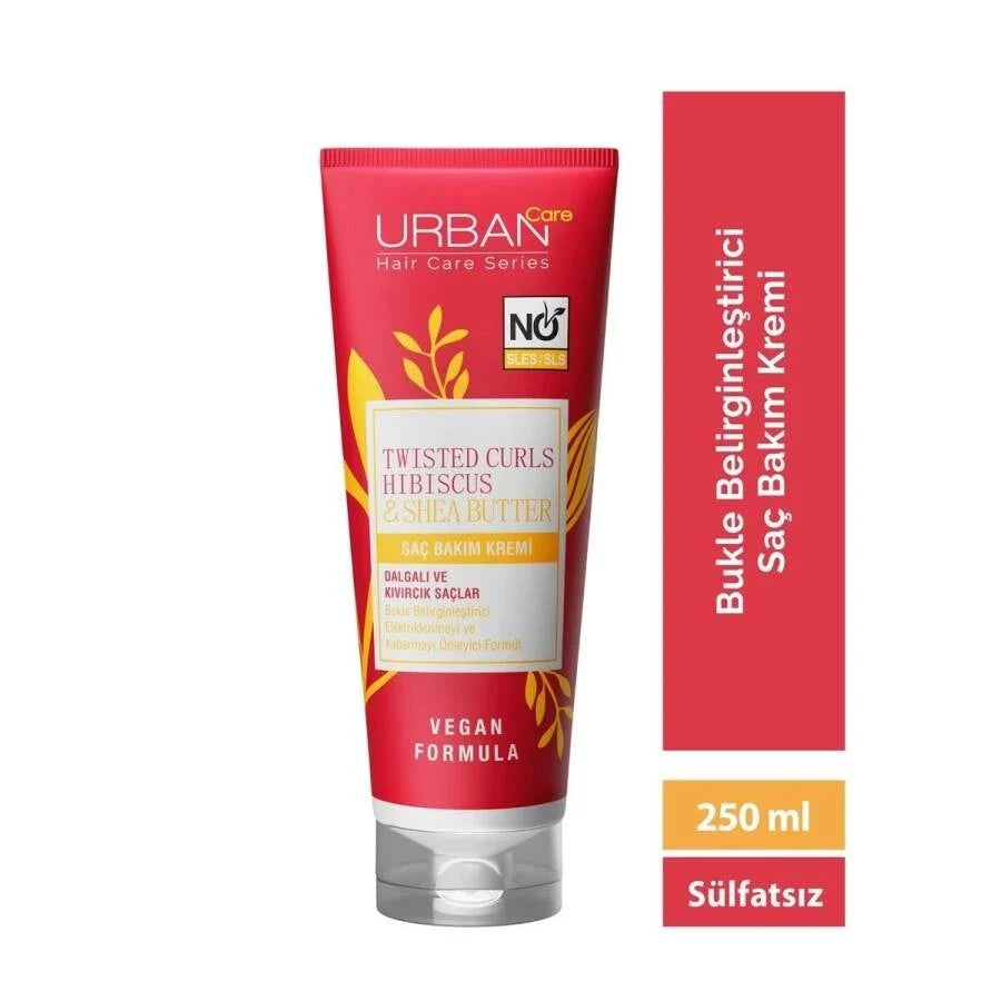 Urban Care Twisted Curls Hibiscus & Shea Butter Sulfate-Free Conditioner 250ml for Curly Hair Care