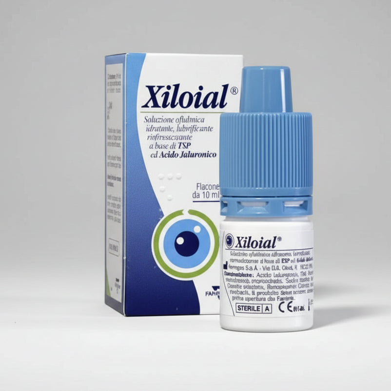 Xiloial Eye drops 10 ml sodium hyaluronate dry eye lubricant bottle box
