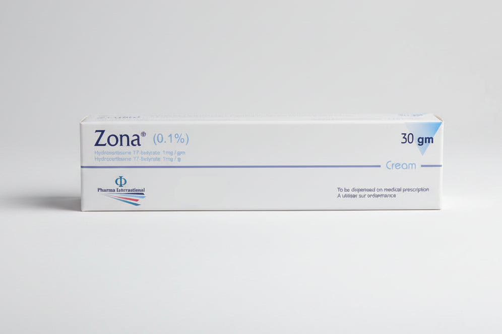 Zona 0.1 percent hydrocortisone corticosteroid skin cream 30 g tube Health Boutique