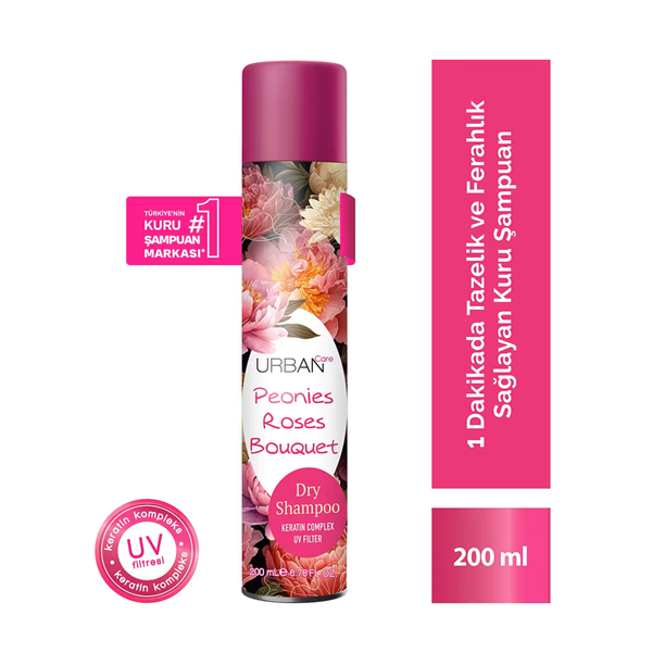 Urban Care Peonies & Roses Scented Dry Shampoo for Volumized Hair - 200ml