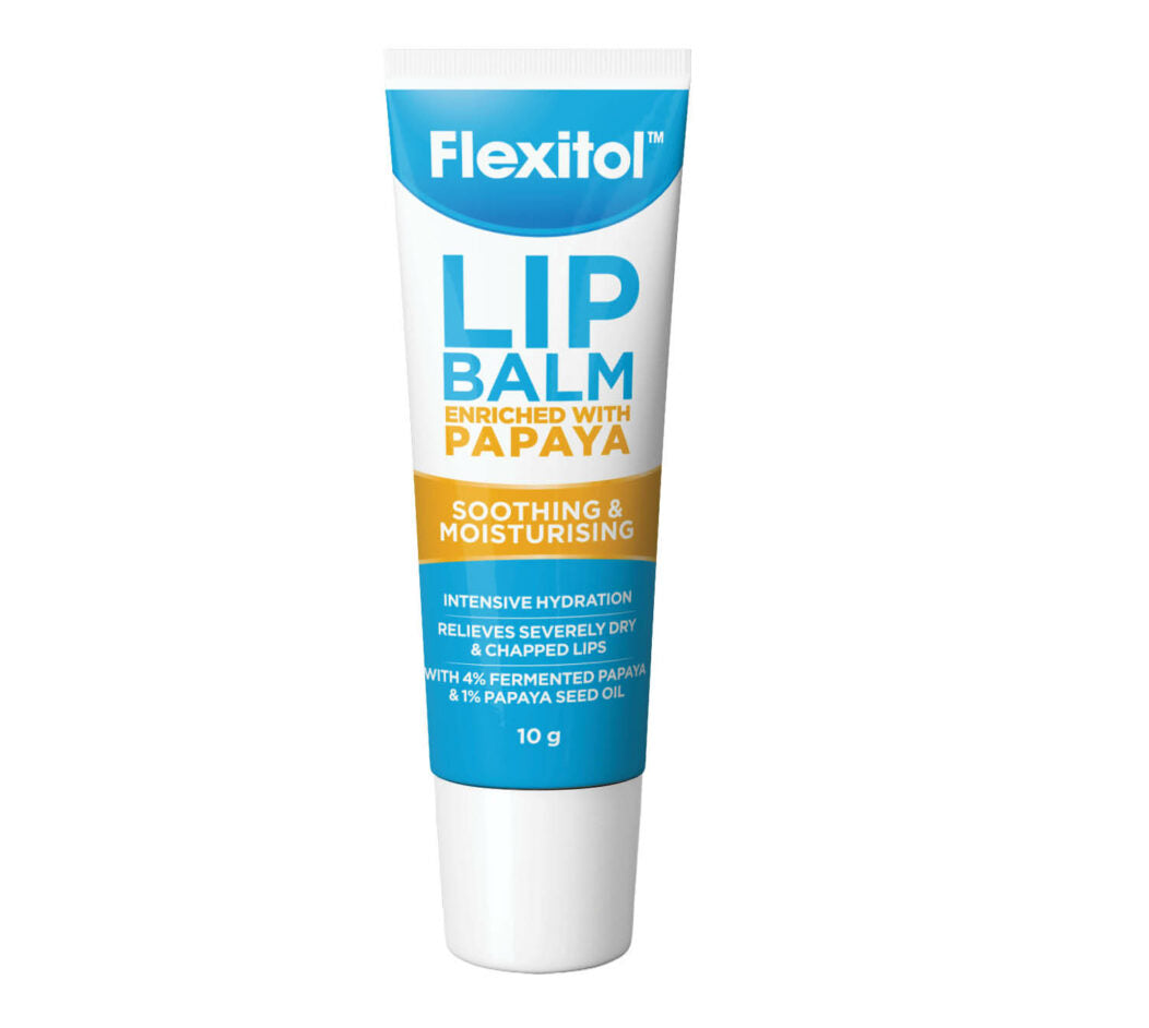 Flexitol Lip Balm with Natural Papaya Extract 10g - Intensive Hydration and Repair