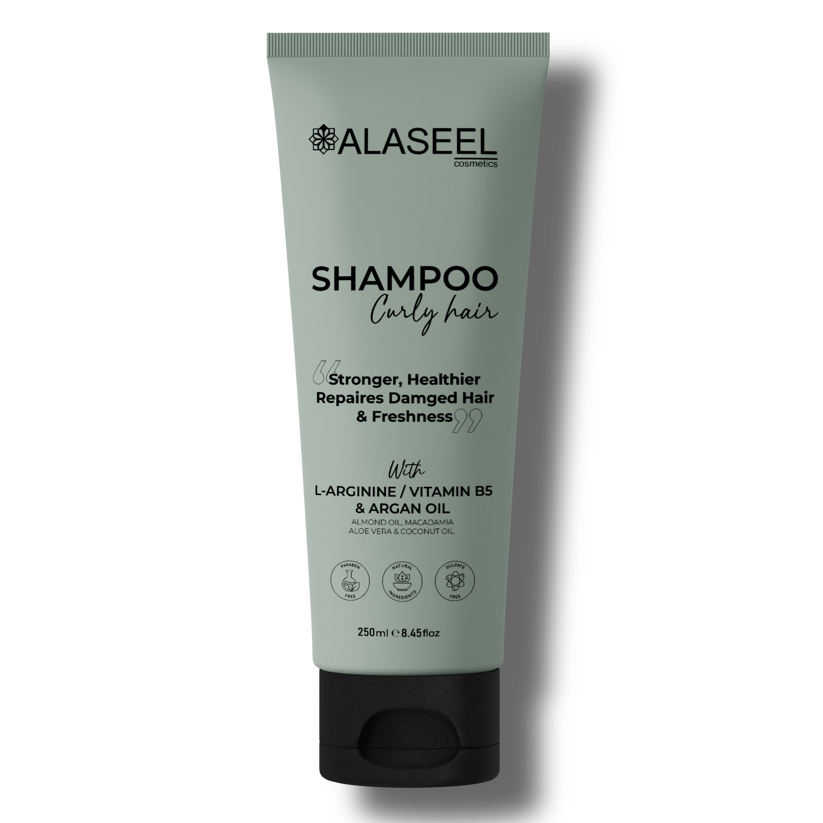Alaseel Brand L-Arginine Curly Hair Shampoo - Nourishing Formula for Defined Curls and Scalp Health