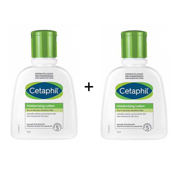 Cetaphil Moisturizing Lotion 118ml (Pack of 2) - Gentle Hydrating Body and Face Moisturizer for Sensitive Skin