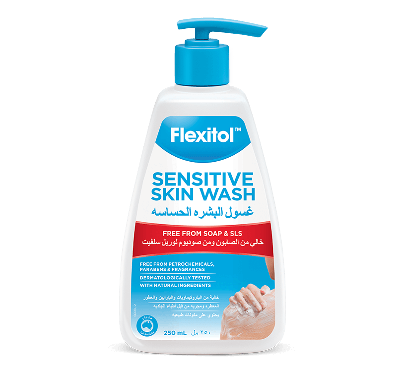 Flexitol Sensitive Skin Wash 250ml - Gentle Cleansing Formula for Dry and Irritated Skin