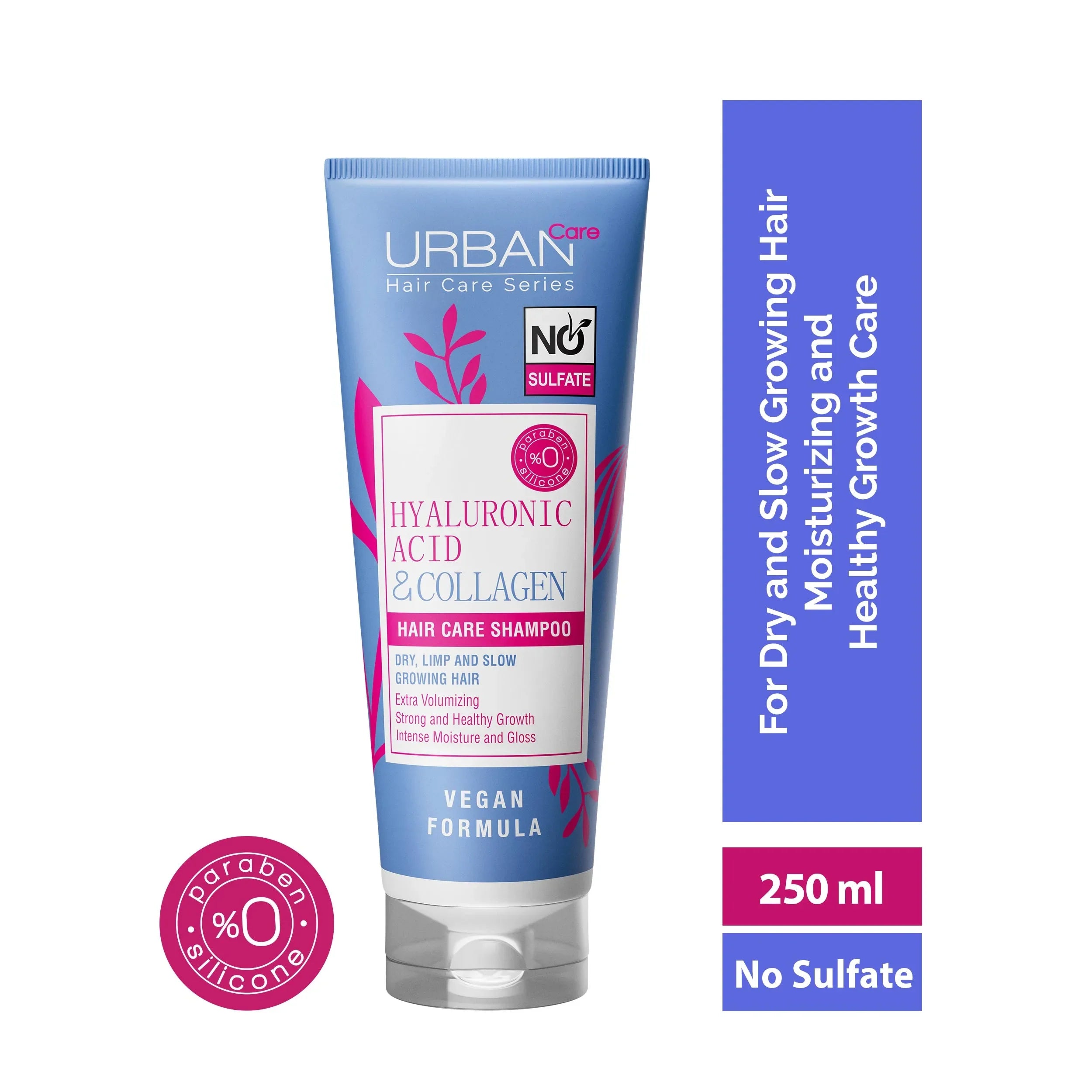 Urban Care Hyaluronic Acid & Collagen Sulfate-Free Shampoo 250ml for Hydration and Volume